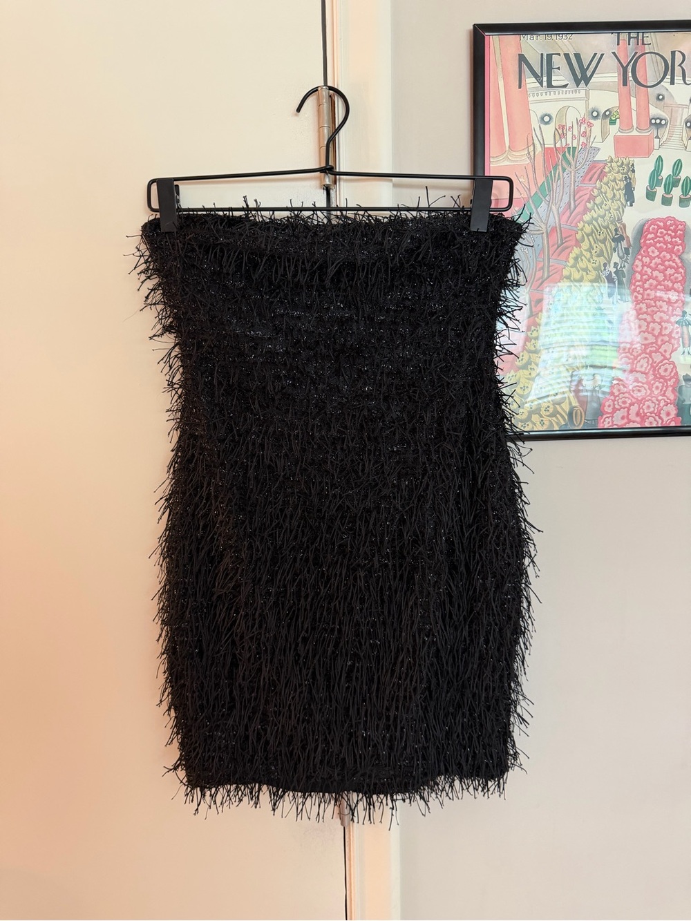 Black Fringe Mini Drezs